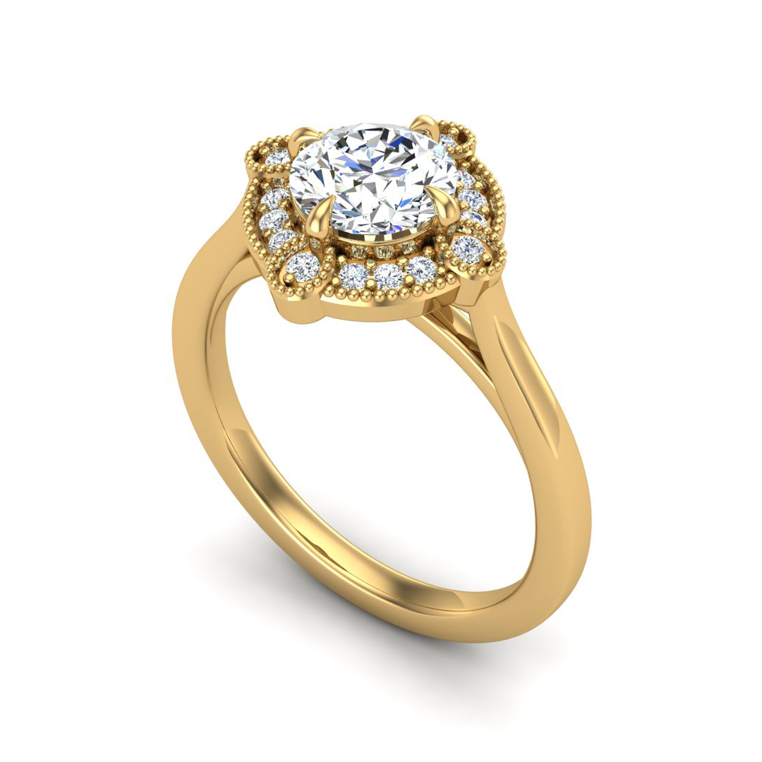 Amari Halo Engagement Ring